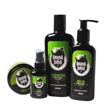 Imagem de KIT Shampoo + Balm Hidratante + Óleo + Balm 2 em 1 para Barba de ALECR