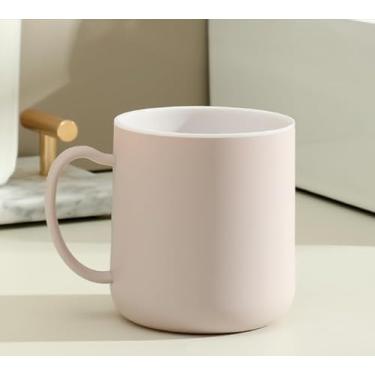 Imagem de ASEANAO Copo de plástico para enxaguante bucal copo portátil, suporte de escova de dentes durável multiuso para banheiro cozinha (rosa)