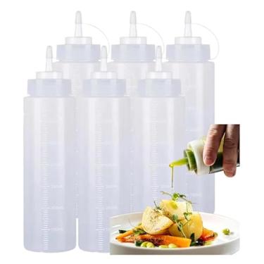 Imagem de Theodore Shop Kit 6 Bisnagas para Molho Profissional 700 ml - Para Ketchup, Maionese, Mostarda, Molhos, Confeitarias, Hambúrguerias e Restaurantes