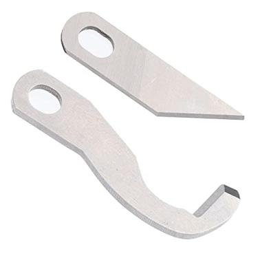Imagem de GLOGLOW Lâmina de Máquina de Costura, 2 Peças, Conjunto de Faca Overlock de Aço Inoxidável para Overlocker Doméstico, Corte Afiado e Eficiente para Esgotos de Tecido
