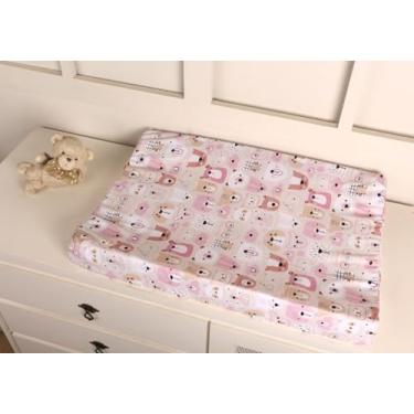 Imagem de Trocador De Fraldas Anatômico Impermeável Cômoda Menina (Ursa mel)