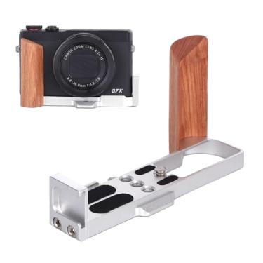 Imagem de SZZCNOX Suporte em L de metal compatível com câmeras Canon G7X3/G7X2, pega manual em forma de L com suporte expansível para sapata fria para Canon G7X3/G7X2, placa de liberação rápida integrada para