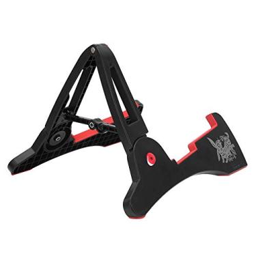 Imagem de Cryfokt Suporte de Guitarra Dobrável Preto Portátil, Quadro Abs Durável Suporta Todas As Guitarras e Baixos, Design Compacto para Músicos