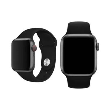 Imagem de Pulseira Para smartWatch APP 44 mm Cor Preto Liso Super Flexível