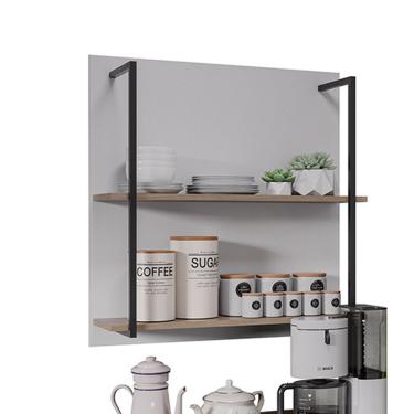 Imagem de Prateleira Industrial Dupla Cozinha Suspenso Painel Eri 70,5cm M12 - D'Rossi