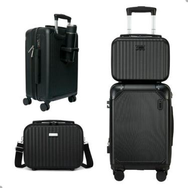 Imagem de Conjunto Mala e Frasqueira Necessaire de Bordo para Viagem 10Kg, Rodin