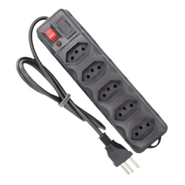Imagem de Filtro de Linha com 5 Tomadas 127/220V Cabo de 0,85cm Proteção contra sobrecargas