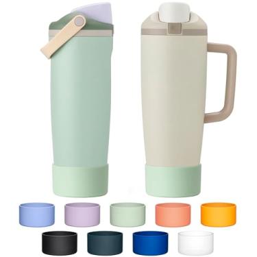 Imagem de Diumepo Bota de silicone para copos Owala de 850 g e 1,134 g FreeSip Sway Tumblers (verde menta)