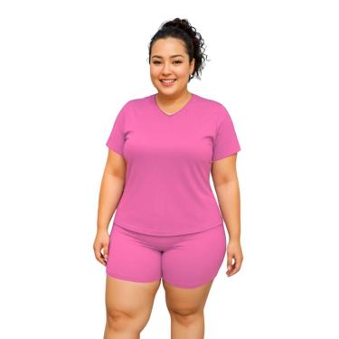Imagem de Camiseta Feminina Manga Curta Dry Fitness Academia Plus Size-Feminino
