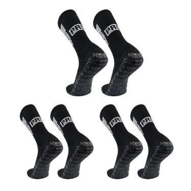 Imagem de Meias esportivas Meias de futebol de alta elasticidade com aderência antiderrapante para homens e mulheres tamanho 39-46 Ideal para esportes como futebol, basquete e corrida em preto ou branco