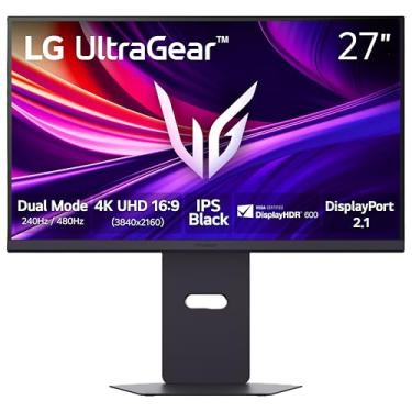 Imagem de LG Monitor de jogos 27G850A-B 68.6 cm Ultragear 4K UHD (3840 x 2160) IPS, modo duplo 240Hz, 1ms, compatível com NVIDIA G-Sync, AMD FreeSync Premium Pro, VESA DisplayHDR 600, HDMI, DisplayPort 2.1
