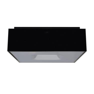 Imagem de Plafon Taschibra Waffle Quadrado 4xe27 Bivolt Preto