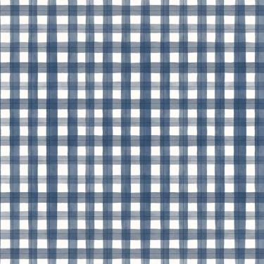 Imagem de Papel De Parede Revoada Xadrez Picnic Pincelada Azul 4428