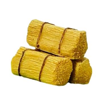 Imagem de Dynwave Conjunto de 3 Mini Fardos de Feno para Fotos - Adereços Fotográficos - Pequenos, Portáteis e Realistas - Simulação de Fardos de Feno para Decoração de, Retângulo 5x2.5x2.5cm