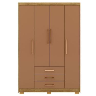 Imagem de Guarda-roupa Solteiro 4 Portas 3 Gavetas 9 Prateleiras Espada Nature-camarim