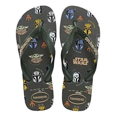 Imagem de Chinelo Havaianas Star Wars Adulto, 37/38, Verde  olive