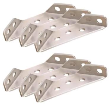 Imagem de Kit Cantoneira Conector De Canto Em Aço 6 Peças