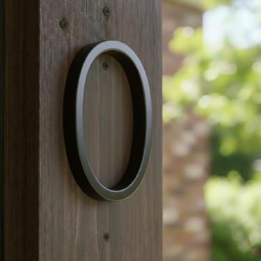 Imagem de Números de casa em liga metálica de 12 cm para fora, número de endereço preto para caixa de correio de porta da frente para apartamentos, escritório, hotel