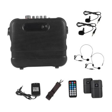 Imagem de Dynwave Alto-falante portátil de karaokê suporta cartão TF/USB, entrada AUX com 2 microfones de lapela para meninas meninos adultos internos presentes para