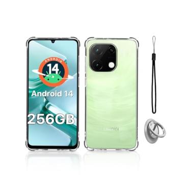 Imagem de KONXISA Capa para celular UMIDIGI G9T com fivelas e cordões, capa protetora de material TPU premium, capa protetora resistente a arranhões e quedas, transparente