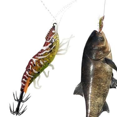 Imagem de Para Lula - Equipamento De Que Brilha No Escuro - Artificial De Lula Em Forma De Camarao | Para De Água Doce Em Lagos E Lagoas Para Férias Família De Noite E De