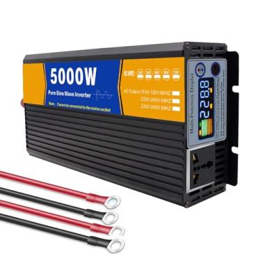 Imagem de HYZHANHONG 72V a 110V, conversor de potência 5000 Watt onda sinusoidal pura 12V-72V DC a 110V/220V AC conversor de potência com exibição LED e saídas AC para caminhão, barco,60v to 220v