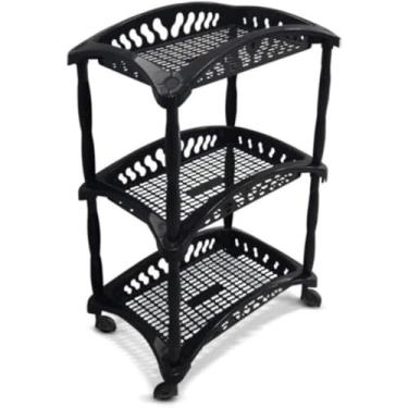 Imagem de Organizador Vertical Triplo Fruteira Preto 3 Andares