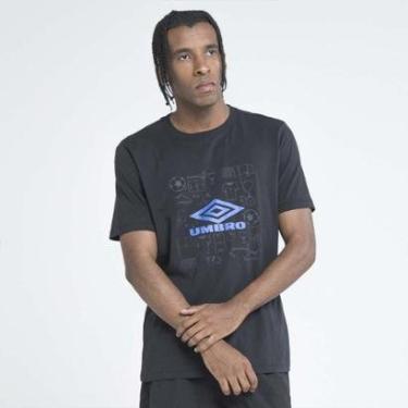 Imagem de Camiseta Masculina Umbro Play- Preto-Masculino