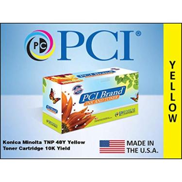 Imagem de Cartucho de toner de substituição compatível com marca PCI para Konica Minolta TNP-48Y Toner amarelo 10K