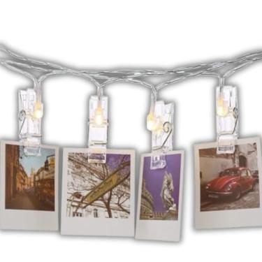 Imagem de Varal Decorativo para Fotos com 10 Pregadores – Decoração Aconchegante e Criativa