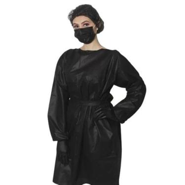 Imagem de Avental Descartável TNT Coloridos - ALM, Preta