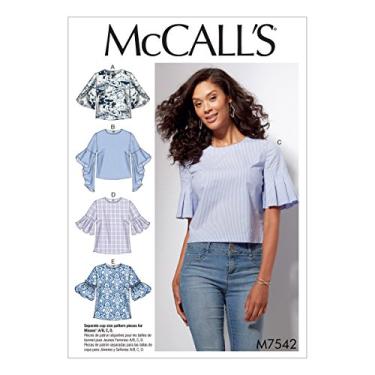 Imagem de McCall's Patterns Blusa Misses Trompete, Tulipa, Plissada ou Manga Bolha