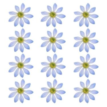 Imagem de YELARXI 12 peças de flores de margaridas artificiais, cabeças falsas de crisântemo, flores artificiais a granel - adequado para (faça você mesmo/casamento/buquês/centros de mesa/festa/decoração de