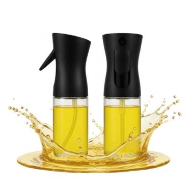 Imagem de Borrifador Spray para Azeite e Óleo 200ml – Dispenser Pulverizador para Temperos, Vinagre e Molhos – Uso Doméstico e Culinário – Galheteiro Reutilizável e Anti-Respingos para Cozinha (PRETO)