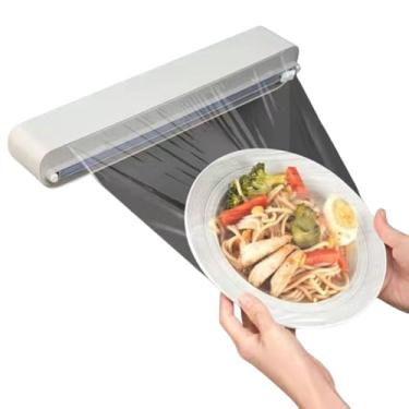 Imagem de Suporte Cortador De Plástico Filme, Papel Alumínio ou Manteiga, Dispenser de Papel Filme e Alumínio 30cm, Plástico ABS Resistente – Cor Sortida