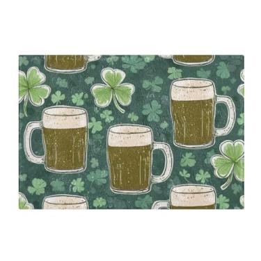 Imagem de Burbuja St. Patrick Beer Tapete de Banho, Extra Macio Absorvente Tapete de Banheiro com Base Antiderrapante para Banheiro, Banheira, Chuveiro, 41 x 61 cm