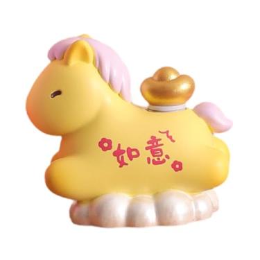 Imagem de FLCPJGV Escultura Decorativa de Cavalo para Mesa Ou Lareira, Feita de Resina. Estatueta de Animal para Lareira Ou Pátio, a, Tamanho real