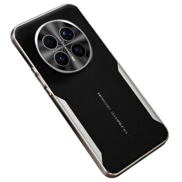 Imagem de LYJSMGZ Capa fina para Huawei Honor Magic 8 Pro/Magic 8, capa galvanizada com proteção contra quedas, capa de negócios à prova de choque com tudo incluído, preta, Majic 8