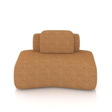 Imagem de Sofá Ilha Sala de Estar Dakota 174cm Modulado Encosto Almofada Solta Bouclê Rústico Terracota G33 - Gran Belo