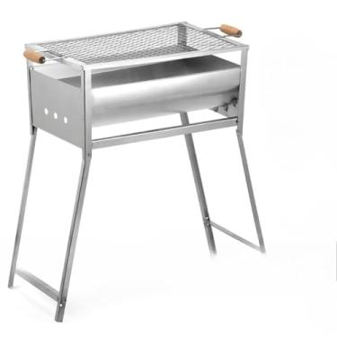 Imagem de Grelha PortáTil Galvanizada A CarvãO — Ideal Para Grelhar Carne, Peixe, Frango E Salsichas