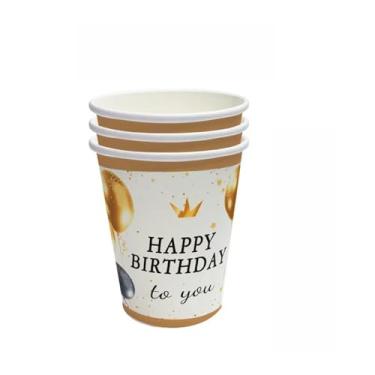 Imagem de CWPJUNDGP Festa de aniversário, copos de papel, pratos de papel, festivais descartáveis locais de festa temática, atmosfera de decoração, utensílios de mesa