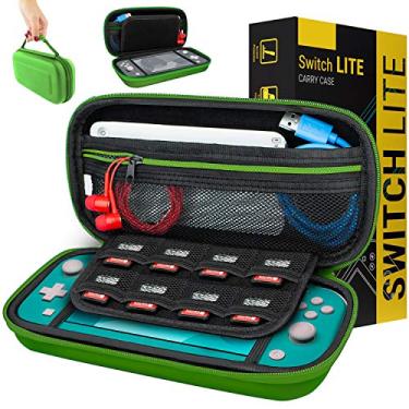 Imagem de Orzly Carry Case for Nintendo Switch Lite - Portable Travel Carry Case with storage for Switch Lite Games & Accessories [Green]