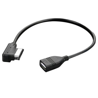 Imagem de ZEZEFUFU Cabo adaptador de carregamento de áudio para carro MDI/MMI/AMI AUX porta para cabo adaptador USB para Audi A3 A4 A6