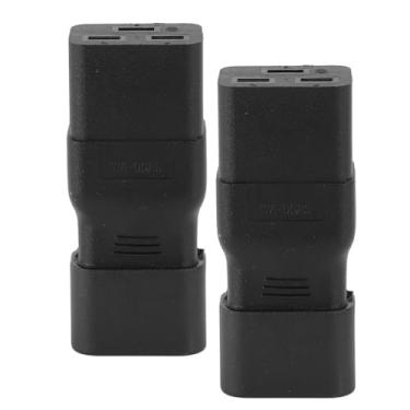 Imagem de KIMISS Adaptador de Energia Iec320 C14 para C19, Conversor de Plugue Iec C14 para C19 para Pdu, Adaptador de Energia Ups, Conector Iec Macho para Fêmea Resistente