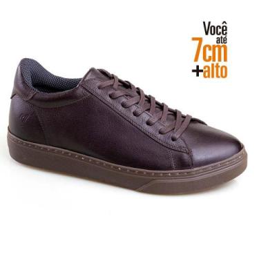 Imagem de Sapatênis Rafarillo Masculino Couro Amarração Aumenta Altura, 39, Cast
