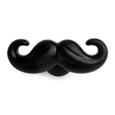 Imagem de Brinquedo Interativo para Cães em Formato de Bigode, Preto, com Compartimento para Petiscos, 13 x 6,5 x 5,5 cm