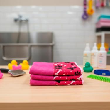 Imagem de Kit 3 Toalhas de Banho para Pets Splash – Macias e Absorventes (Pink)