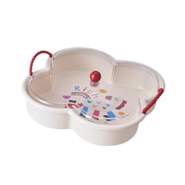 Imagem de IEUDNS Bandeja dividida para servir sobremesas, petiscos e doces. Bandeja para aperitivos e doces, Sem Tampa