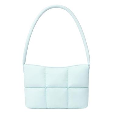 Imagem de Comfyable Bolsa de ombro inchada para mulheres, Azul gelo, Small, Bonito