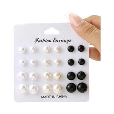 Imagem de Conjunto De Brincos De Pérola Coloridos Para Mulheres, Joias De Moda M